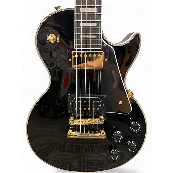 Used Epiphone Les Paul Custom Black Solid Body Electric Guitar
