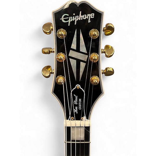 Used Epiphone Les Paul Custom Black Solid Body Electric Guitar