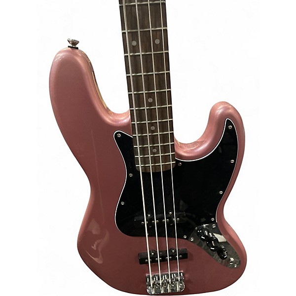 Used Squier JAZZ BASS Pink Electric Bass Guitar
