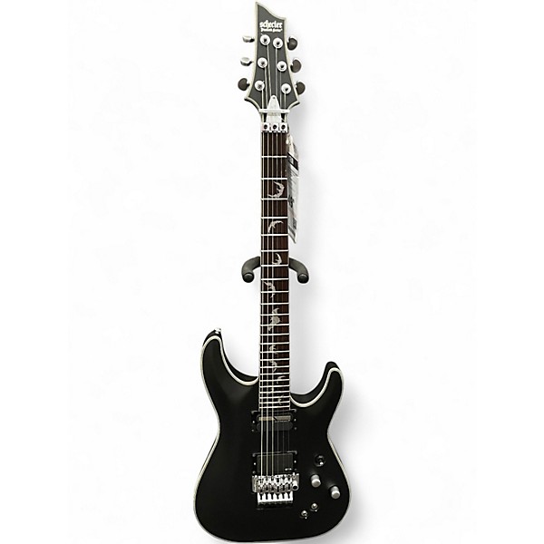 Used Schecter Guitar Research Damien Platinum 6 Floyd Rose Matte Black Solid Body Electric Guitar
