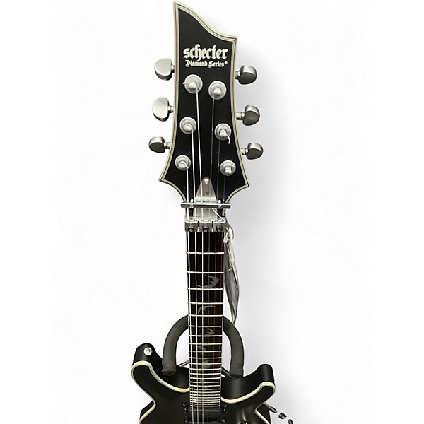 Used Schecter Guitar Research Damien Platinum 6 Floyd Rose Matte Black Solid Body Electric Guitar