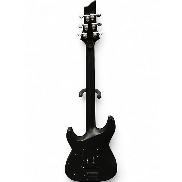 Used Schecter Guitar Research Damien Platinum 6 Floyd Rose Matte Black Solid Body Electric Guitar
