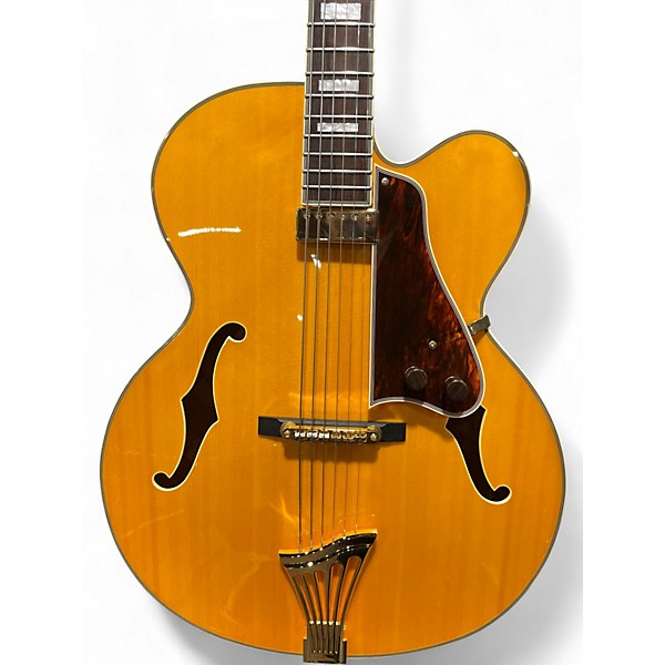 Used Greg Bennett Design by Samick JZ-4 Amber Quilt Natural Acoustic Electric Guitar