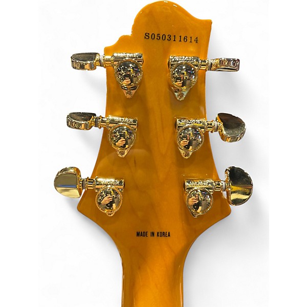 Used Greg Bennett Design by Samick JZ-4 Amber Quilt Natural Acoustic Electric Guitar