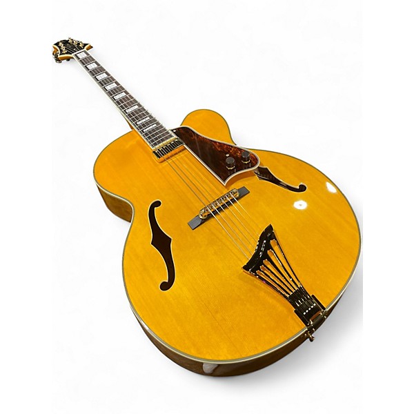 Used Greg Bennett Design by Samick JZ-4 Amber Quilt Natural Acoustic Electric Guitar
