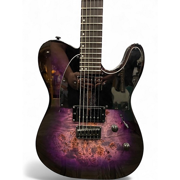 Used ESP LTD TE200X Purple Solid Body Electric Guitar