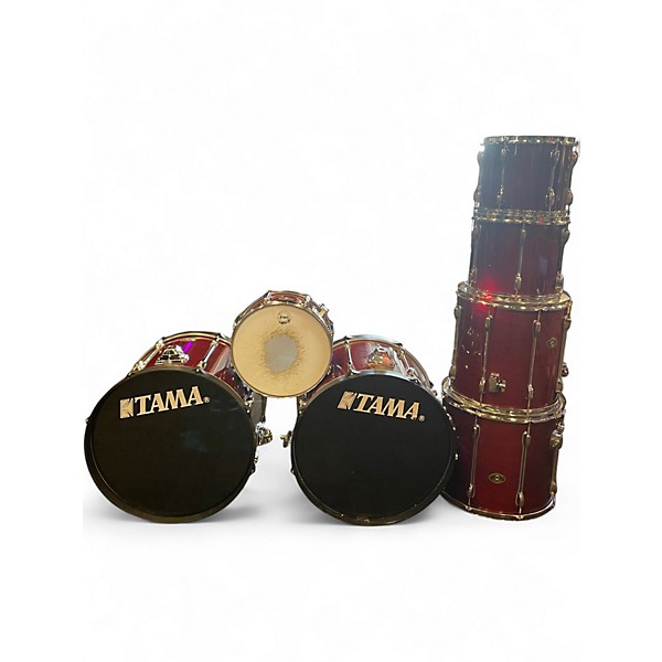 Used TAMA 7 Piece Rockstar RED Drum Kit