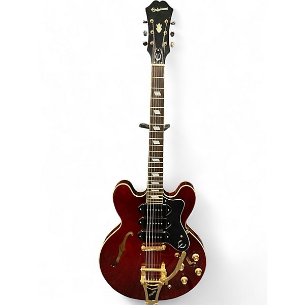 Used Epiphone Riviera Custom P-93 Wine Red Hollow Body Electric Guitar