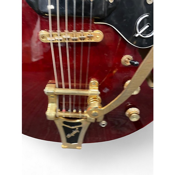 Used Epiphone Riviera Custom P-93 Wine Red Hollow Body Electric Guitar