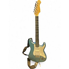 Used Donner Ebma0006 Teal Solid Body Electric Guitar