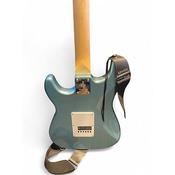 Used Donner Ebma0006 Teal Solid Body Electric Guitar