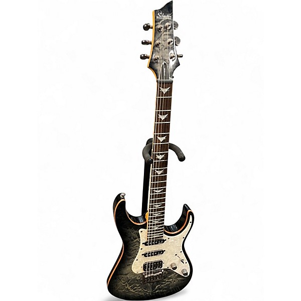Used Schecter Guitar Research Banshee Extreme Charcoal Burst Solid Body Electric Guitar