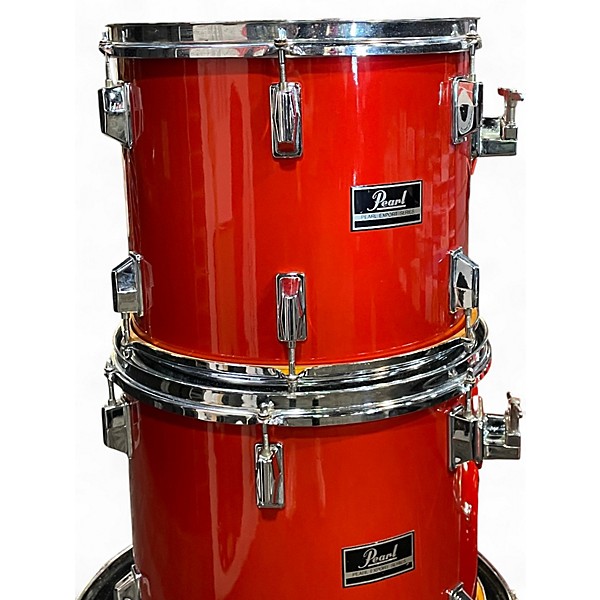 Used 1990s Pearl 4 Piece Export Series Hot Red Drum Kit