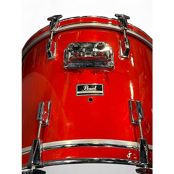 Used 1990s Pearl 4 Piece Export Series Hot Red Drum Kit