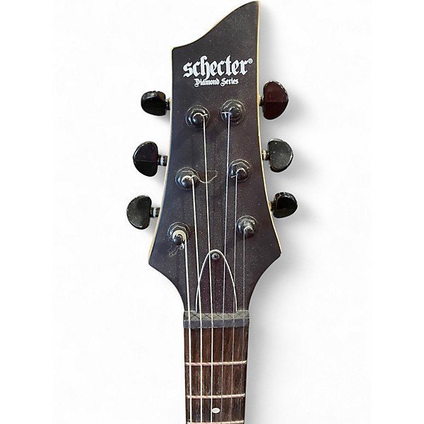 Used Schecter Guitar Research DIAMOND SERIES MONSTER ENERGY FLYING V BLACK Solid Body Electric Guitar