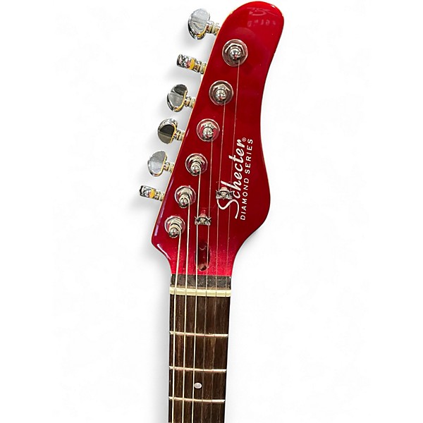 Used Schecter Guitar Research DIAMOND SERIES PT Fastback II B METALLIC RED Solid Body Electric Guitar