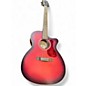Used Guild OM24OCE Crimson Red Burst Acoustic Electric Guitar thumbnail