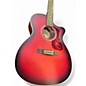 Used Guild OM24OCE Crimson Red Burst Acoustic Electric Guitar