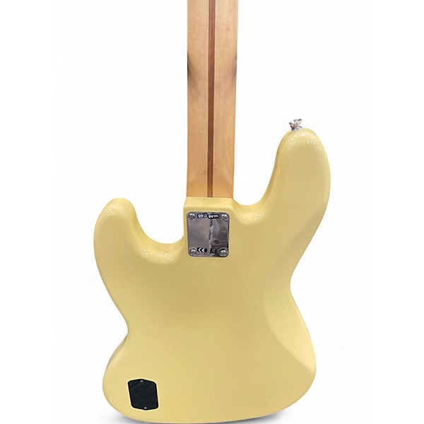 Used 2015 Fender Fender Deluxe Active Jazz Vintage White Electric Bass Guitar