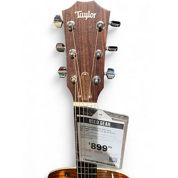 Used Taylor 214E Deluxe Natural Acoustic Electric Guitar