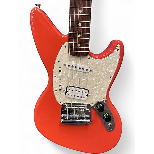 Used 2021 Fender Jagstang Fiesta Red Solid Body Electric Guitar
