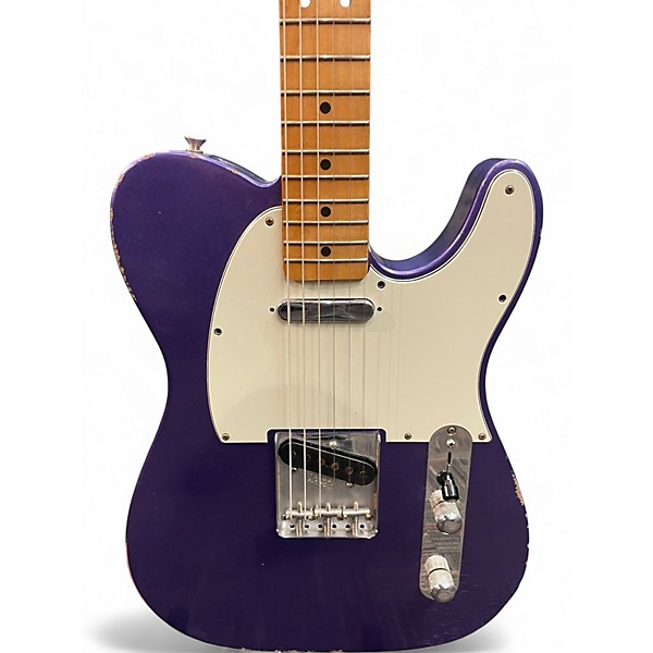Used Fender Road Worn 1950S Telecaster Purple Solid Body Electric Guitar