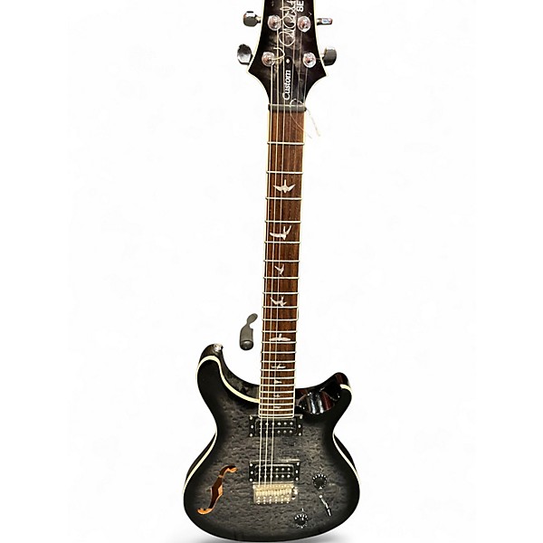 Used PRS SE Custom 22 Semi-Hollowbody charcoal burst Hollow Body Electric Guitar