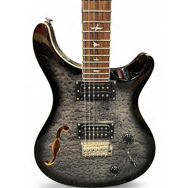 Used PRS SE Custom 22 Semi-Hollowbody charcoal burst Hollow Body Electric Guitar