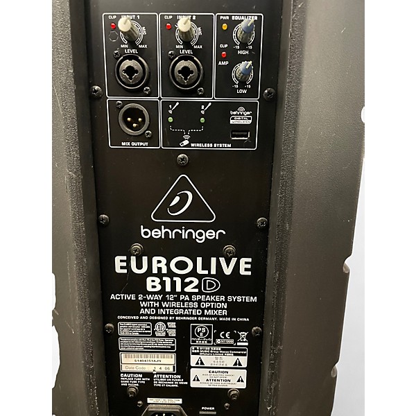 Used Behringer Eurolive B112W Powered Speaker