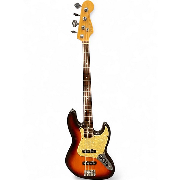 Vintage 1997 Fender American Standard Jazz Bass 2 Tone Sunburst Electric Bass Guitar
