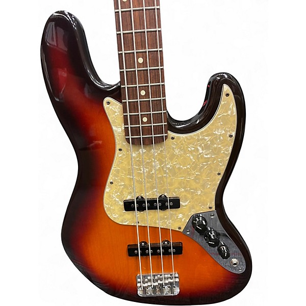 Vintage 1997 Fender American Standard Jazz Bass 2 Tone Sunburst Electric Bass Guitar