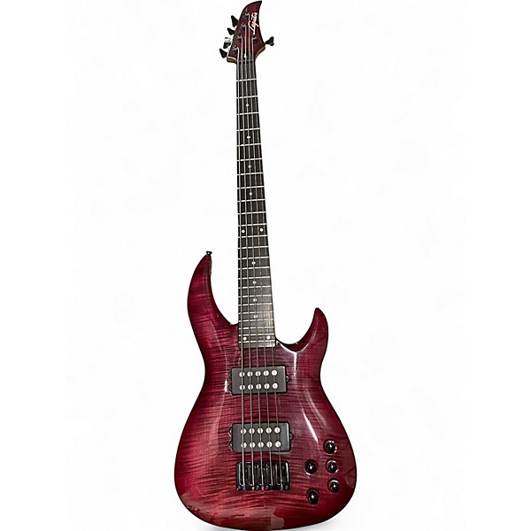 Used Legator NINJA 300 PRO 5 STRING RUBY RED Electric Bass Guitar