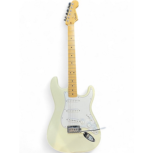 Used Fender American Standard Stratocaster Olympic White Solid Body Electric Guitar