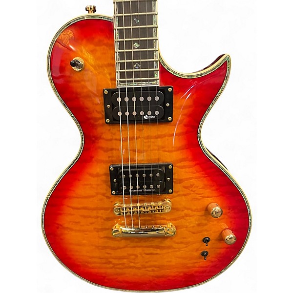 Used Fernandes MONTEREY Cherry Sunburst Solid Body Electric Guitar