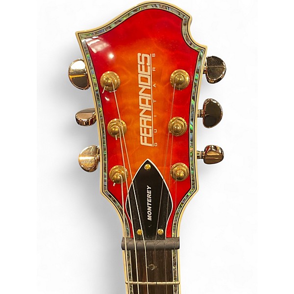 Used Fernandes MONTEREY Cherry Sunburst Solid Body Electric Guitar