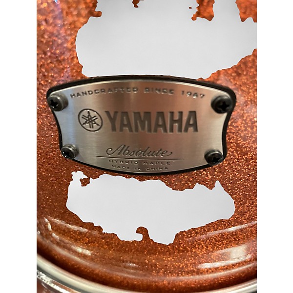 Used Yamaha 4 Piece ABSOLUTE HYBRID MAPLE Pink Champagne Sparkle Drum Kit