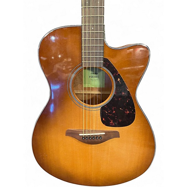 Used Yamaha Fsx300c Sandburst Acoustic Electric Guitar