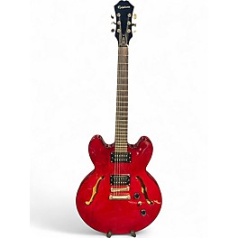 Used Epiphone Dot Studio Red with Black Bevels Hollow Body Electric Guitar