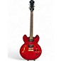 Used Epiphone Dot Studio Red with Black Bevels Hollow Body Electric Guitar thumbnail