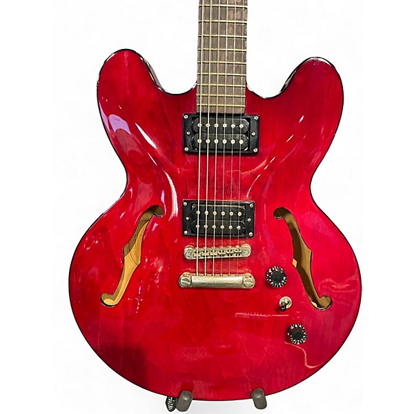 Used Epiphone Dot Studio Red with Black Bevels Hollow Body Electric Guitar