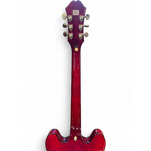 Used Epiphone Dot Studio Red with Black Bevels Hollow Body Electric Guitar