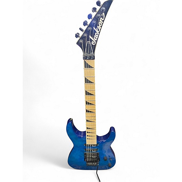 Used 2016 Jackson JS34Q Dinky Trans Blue Solid Body Electric Guitar