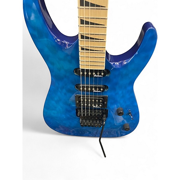 Used 2016 Jackson JS34Q Dinky Trans Blue Solid Body Electric Guitar