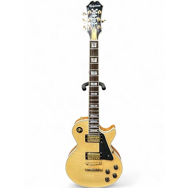 Used 2015 Epiphone LES PAUL ANNIVERSARY NATURAL FLAME TOP Solid Body Electric Guitar