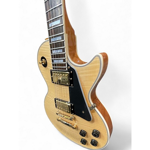 Used 2015 Epiphone LES PAUL ANNIVERSARY NATURAL FLAME TOP Solid Body Electric Guitar