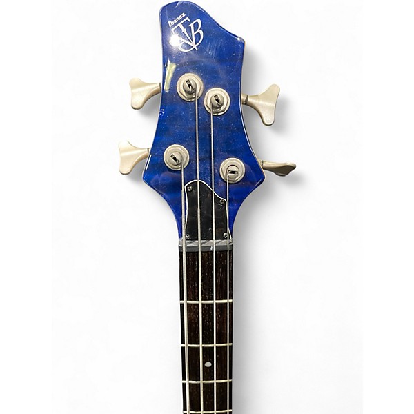 Used Ibanez BTB400QM Blue Electric Bass Guitar