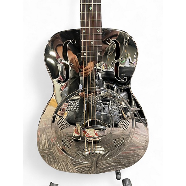 Used Recording King RM-998-R Chrome Silver Resonator Guitar
