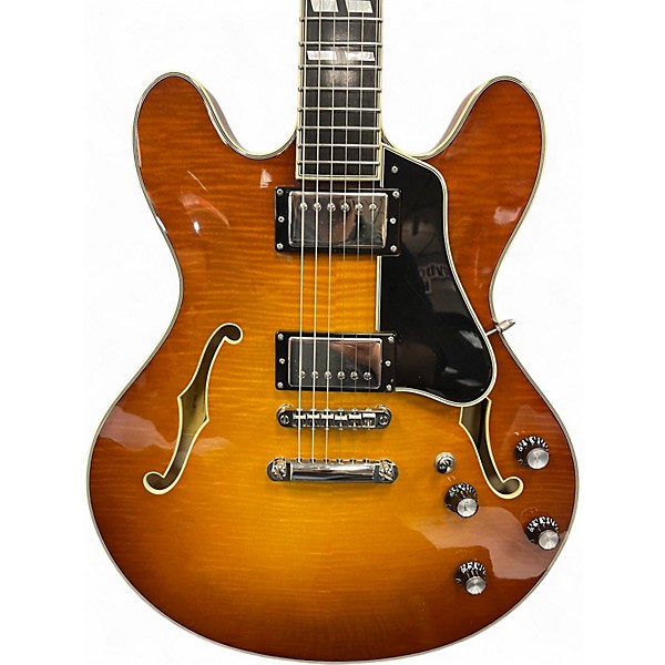 Used Eastman T486 Honey Burst Hollow Body Electric Guitar