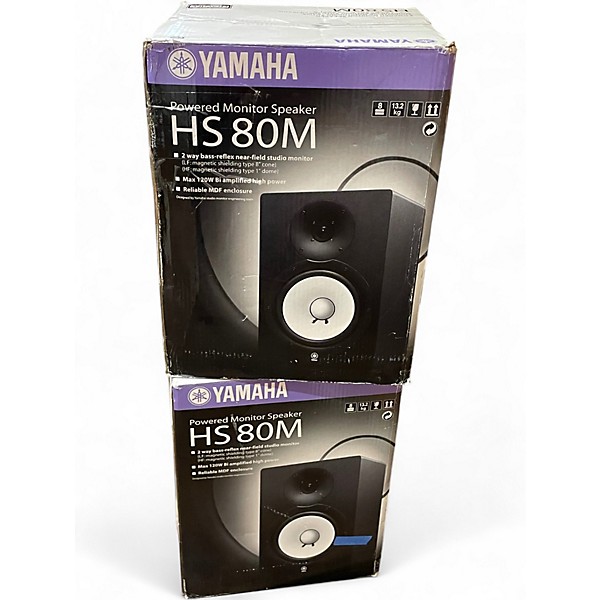 Used Yamaha HS80M Pair Powered Monitor