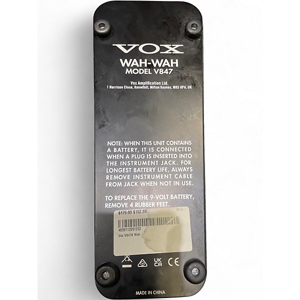 Used VOX V847A Reissue Wah Pedal Effect Pedal